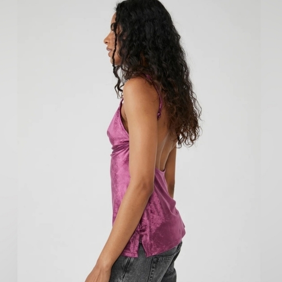 Free People Intimately All Night Velvet Tunic in Fig Jam•M - Picture 3 of 9